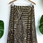 Banana Republic Art Deco Gold Sequin A-Line Skirt ✨ Photo 4