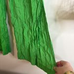 Jason Wu Green Crinkle Drawstring Waist Wide Leg Casual Pants - Women's L Photo 2