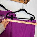 Ashley Stewart  Purple Linen Crochet Trim Jacket Skirt Suit Set Plus Size 24 18 Photo 6