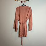 BHLDN Anthropologie x  Matine Silky Long-Sleeve Lace-Trimmed Robe Mauve Photo 5