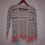 Pink republic VS PINK L Hot Coral Aztek Gray Cardigan Sweater Photo 0