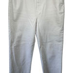 Oliver Logan Ecru Color Aberdeen Wide Leg High Rise Cropped Raw Hem Size 32 Photo 0