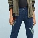 Pilcro and the Letterpress Anthropologie Sequin Floral Slim Boyfriend Jean Photo 1
