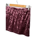 Abound New Nordstrom  Crushed Velvet Velour Mini Retro 90s Y2K Skirt Burgundy M Photo 9