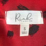 Riah Fashion Red and Black Blouse - Size Small Photo 7