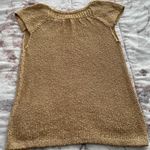 margaret o'leary Gold Knit Short Sleeve Cardigan with Pockets, size L Photo 8