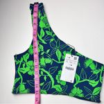ZARA  Women’s One Shoulder Palm Print Jacquard Cross Over Crop Top Sz L NWT Photo 5