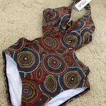 One Piece Women's Sexy  Swimwear Deep V Halter Backless Swimsuit Photo 4