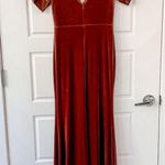 Revelry Giselle Velvet Dress Terracotta Brown Size 2 Photo 8
