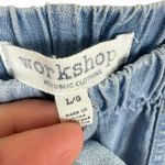 Workshop Republic Clothing Workshop Republic Blue 100% Tencel Lyocell Drawstring Waist Cuffed Shorts Size L Photo 4