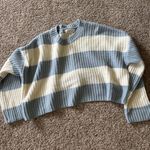 Cropped striped sweater Gray Photo 0