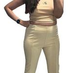 Anthropologie NWT  En Saison Pants Khaki Tan Neutral Straight Leg Sz M Photo 0