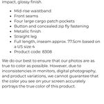 Oh Polly Metallic Denim Cargo Trouser  Photo 2