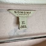 Sonoma  Quilted Light Pink Cotton Shirt Top Women’s Size XL Bird Print Photo 4