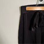 West Kei Cropped Wide Leg High Rise Tie Waist Pants Black S Photo 5