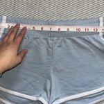 Love, Fire Women’s Boutique Love Fire Light Blue And White Stretch Dolphin Shorts Sz Sm Photo 4