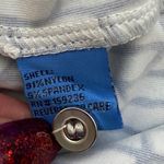 J. McLaughlin JM LAUGHLIN Sleeveless Dolly Dress Size L Blue Lt Blue Mini Chain Link Geo Photo 7