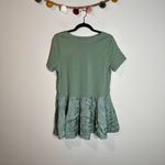 Soft Surroundings  Khloe sea foam mixed media blouse Photo 4