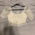 Le lis White star Puff Sleeve crop top Photo 4