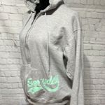 Hanes Grey Hoodie With Aqua EveryDay Graphic on Pocket Medium Photo 6