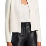 AQUA ‎ Ivory Embellished Collar Cropped Jacket - Elegant Evening Coat Photo 0