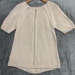 Gap  Short Sleeve Sweater Womens L Cream Crochet Cottage core Preppy Boho Photo 1