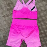 PINK - Victoria's Secret Victoria’s Secret PINK Matching Set Shorts & Bra Pink Ombré size M Biker Photo 8