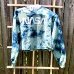 Mighty fine cropped, tie-dye NASA sweatshirt M Photo 0