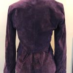 Cache Purple Fitted Leather Suede Jacket Top New Lined Banded Collar $248 NWT Photo 13