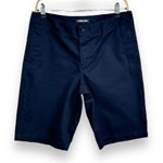 Lands' End  Women's Classic Chino Shorts Size 8 Navy Blue Preppy Long Shorts Photo 0