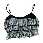 Urban Outfitters  Sheer Snake Print Crop Tank Top sz large Photo 1