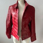 Andrew Marc  Women's Red Leather Jacket  Photo 0