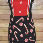 No Boundaries  Candy Canes Sleeveless Christmas Sweater Dress Size M 7-9 Holiday Photo 0