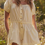 Free People A Sight For Sore Eyes Romper light yellow XS Photo 0