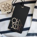 Chaser  Navy and White Stripe Hoodie NWT Size Medium Preppy Nautical Pullover Photo 5