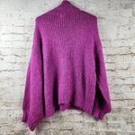 Line and Dot  Bennett Sweater in Plum Size Medium Turtleneck Long Sleeve Knit Photo 7