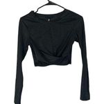 Victoria's Secret Sport Black Long Sleeve Athletic Cut Out Crop Top Women Sz XS Photo 0