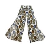 REWASH  Smocked Wrap Wide Leg Pants Palm Print XL Boho Gypsy Beach Vacation EUC Photo 5