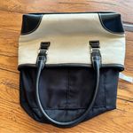 Charter Club  Canvas Cream and Black Handbag Purse Photo 7