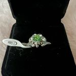 Women’s Gorgeous Silver Plated CZ Rhinestone Ring Size 17/9 US Photo 1