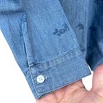 Disney Like New  Mickey Mouse Denim Button Front Tunic Top Generous XS Photo 2