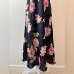 Oscar de la Renta Pink Label Vtg 2000s Black Floral Lace Trim Slip Dress Size M Photo 2