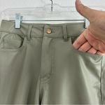 ZARA  Eco-Leather Straight Leg Pants Size: 1 Photo 4