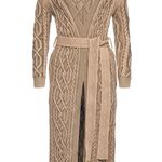 SER.O.YA Cable Knit Cardigan Tan Photo 0