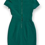 Reiss Marcia Peplum V-neck Dress, Green, Size 4 Photo 4