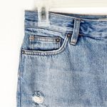 Free People WE THE FREE Ripped Distressed Blue Denim Jean Mini Skirt, Size 26 Photo 4