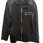 INC Jacket Womens 3XL Black Faux Leather Cotton Blend Casual Zippers Full Zip‎ Size undefined Photo 0