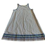 Vineyard Vines Blue White Stripe Shift Dress Sleeveless 100% Cotton Size 8 Women Photo 0