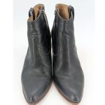 Frye Black Leather Ankle Boots Womens Western Booties Pointed Toe Side Zip 6.5 Photo 1