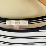Loft  ANN‎ TAYLOR STRIPED LONG SLEEVE SHEER TOP POCKET WOMENS SIZE S PETITE Photo 1